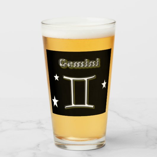 Gemini-Symbol Glas (Vorne (Gefüllt))