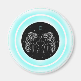 Gemini Symbol – Minimal Astrology Emblem Magnet