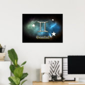 Gemini-Symbol Poster (Heimbüro)