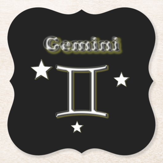 Gemini-Symbol Untersetzer (Vorderseite)