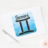 Gemini Symbol Zodiac Horoskop Zeichen Quadratischer Aufkleber (Umschlag)