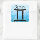 Gemini Symbol Zodiac Horoskop Zeichen Quadratischer Aufkleber (Tasche)
