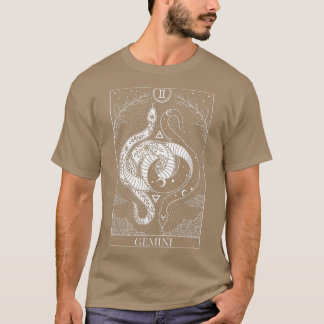 Gemini Tarot Card Crescent Moon und Sanke T-Shirt