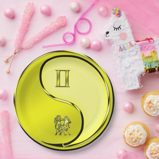 Gemini the Twins Pappteller (Party)