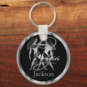 Gemini ♊ the Twins - Zodiac Sign Schlüsselanhänger (Vorderseite)