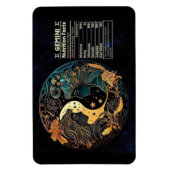 Gemini-thematischer Nährwert Magnet (Vertikal)