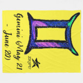 Gemini Throw Blanket Fleecedecke (Vorderseite (Horizontal))