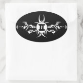 Gemini Tribal Dark Stickers (Tasche)