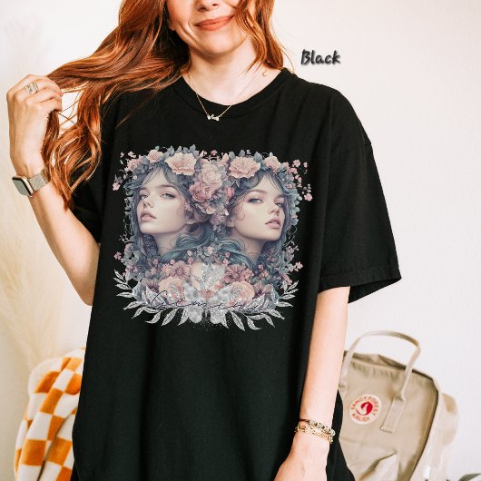 Gemini Twin Frauen, Zodiac Astrologie, Bläschen T-Shirt
