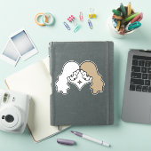 Gemini Twins Air Signing schwarzes astrologisches Aufkleber (iPad Hülle)