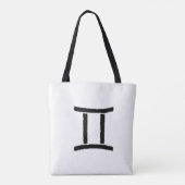 Gemini Twins Black and White Tote Bag Tasche (Rückseite)