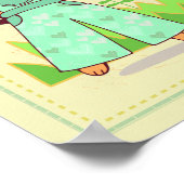 Gemini Twins Cat Zodiac Kinderzimmer Print Poster (Ecke)