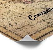 Gemini Twins Constellation Star Karte Juni Poster (Ecke)