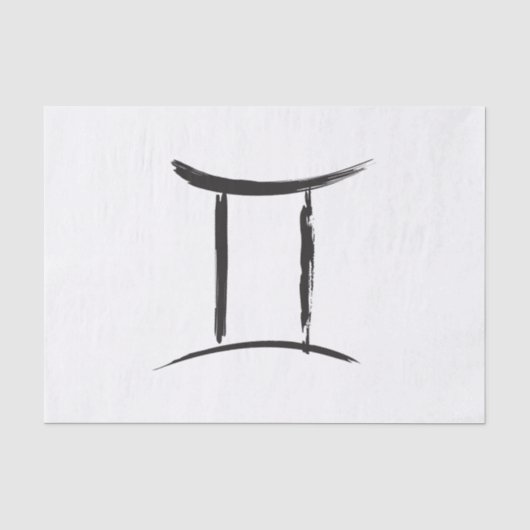 GEMINI Twins Duality Zodiac Mai Juni Astrologie Seidenpapier (Vorderseite)