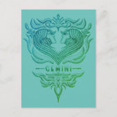Gemini Twins Emblem Postkarte (Vorderseite)