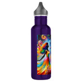 Gemini Twins Farbe & Schwarz/Weißes Horoskop Edelstahlflasche (Links)