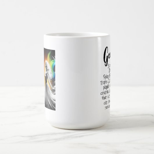 Gemini Twins Farbe & Schwarz/Weißes Horoskop Kaffeetasse (Mittel)