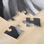 Gemini Twins Farbe & Schwarz/Weißes Horoskop Puzzle (Seite)