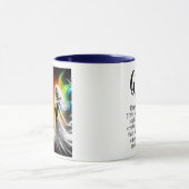 Gemini Twins Farbe & Schwarz/Weißes Horoskop Tasse (Zentrum)