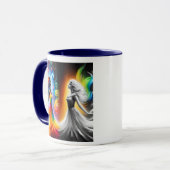 Gemini Twins Farbe & Schwarz/Weißes Horoskop Tasse (Vorderseite Links)