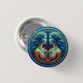 Gemini Twins Goddess Statues With Neon Circle Button (Vorne & Hinten)