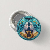 Gemini Twins Goddess Statues With Neon Circle Button (Vorne & Hinten)