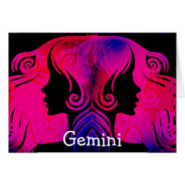 Gemini Twins Horoskop Zodiac Blank Card