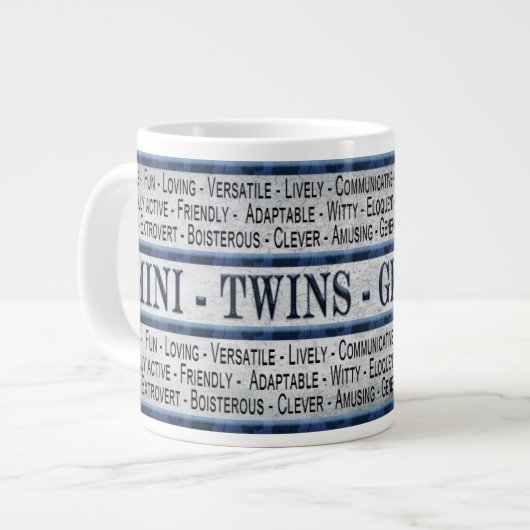 GEMINI - TWINS - KAFFEE/SOUP/JUMBO-TASSE - TEXT Jumbo-Tasse (Vorderseite Links)