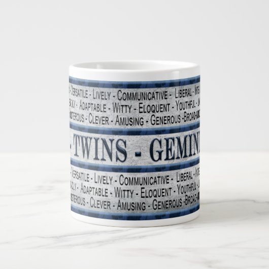 GEMINI - TWINS - KAFFEE/SOUP/JUMBO-TASSE - TEXT Jumbo-Tasse (Vorderseite)