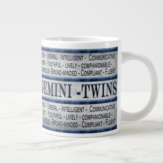 GEMINI - TWINS - KAFFEE/SOUP/JUMBO-TASSE - TEXT Jumbo-Tasse (Rechts)