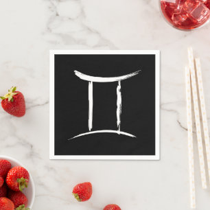 GEMINI Twins May Juni Zodiac Astrologie Geburtstag Serviette