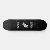 Gemini Twins Silver Zodiac Symbol Skateboard Deck (Horizontal)