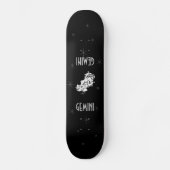 Gemini Twins Silver Zodiac Symbol Skateboard Deck (Vorderseite)