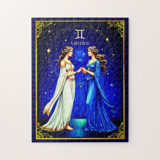 Gemini Twins unter einem Sternenhimmel Puzzle (Vertikal)