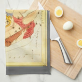 Gemini Twins Vintag Constellation Urania Mirror Geschirrtuch (Viertel Falte)