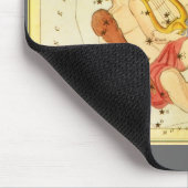 Gemini Twins Vintag Constellation Urania Mirror Mousepad (Ecke)