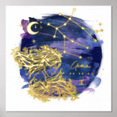 Gemini Twins Zeichen des Zodiac Custom Geburtsdatu Foliendrucke (Vorderseite)