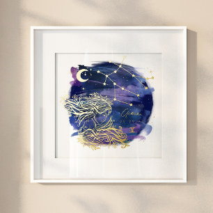 Gemini Twins Zeichen des Zodiac Custom Geburtsdatu Foliendrucke