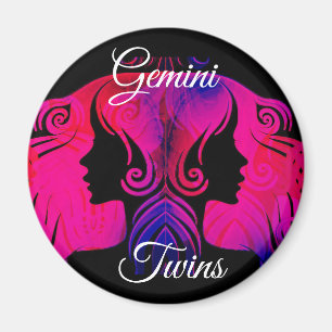Gemini Twins Zodiac Horoscope - Zeichenmagnet Magnet