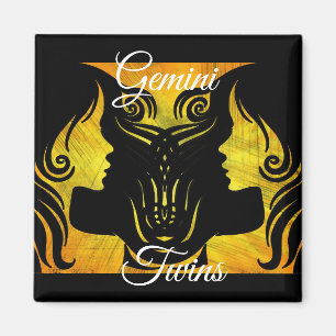 Gemini Twins Zodiac Horoscope - Zeichenmagnet Magnet