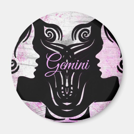 Gemini Twins Zodiac Horoscope - Zeichenmagnet Magnet (Vorne)