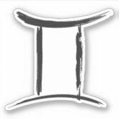 GEMINI Twins Zodiac Sign Frühjahr Juni Astrologie Aufkleber (Vorderseite)