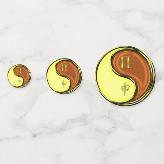 Gemini und Holzaffe Konfetti (Vorderseiten)