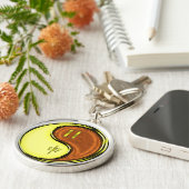 Gemini und Holzaffe Schlüsselanhänger (Seite)