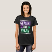 Gemini und Vegane Neonbriefe T-Shirt (Vorne ganz)