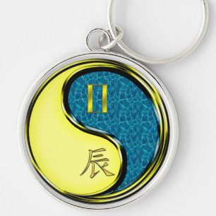 Gemini und Wasserdrache Schlüsselanhänger