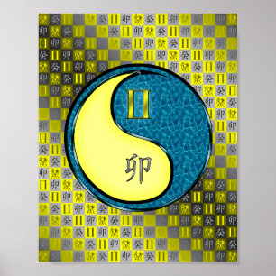 Gemini und Wasserkaninchen Poster