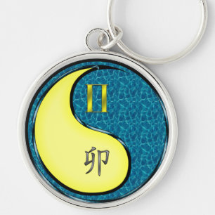 Gemini und Wasserkaninchen Schlüsselanhänger