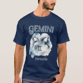 Gemini Versatile Watercolor Twins Zodiac Sign T-Shirt (Vorderseite)