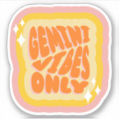 Gemini Vibes Only | Mädchen | Ästhetisches Horosko Aufkleber (Vorderseite)